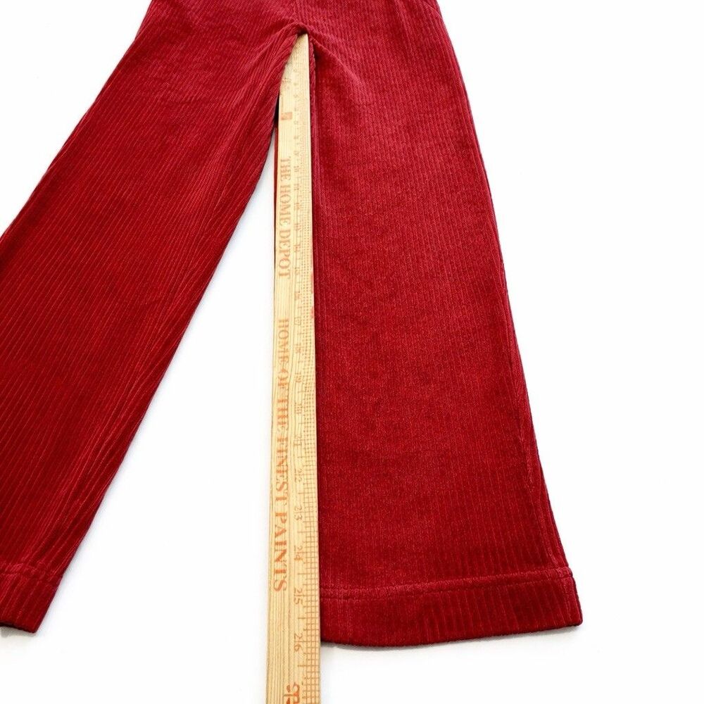 Marine Layer Red Corduroy Pants Women’s Small High Rise Straight Casual Soft - Picture 10 of 11